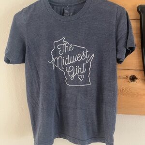 The Midwest Girl Navy Graphic Tee - Women's Short Sleeve